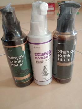 Product Review of [PAKET KOMPLIT] Minyak Kemiri bakar Shampoo & Hair Tonic Rosemary 100ml -  membantu Melebatkan, Menebalkan, Menghitamkan, Mengatasi Rontok & Ketombe, Perawatan Brewok & Jenggot vitamin rambut from A** A**i 0