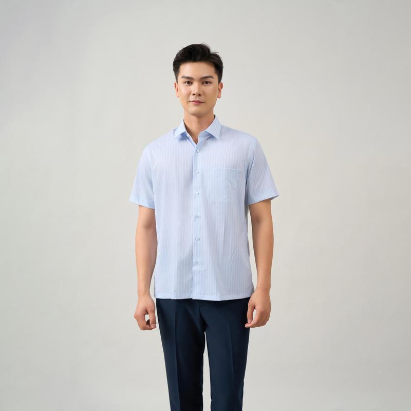  Sơ mi nam cộc tay May 10 010124089GB  form Regularfit 