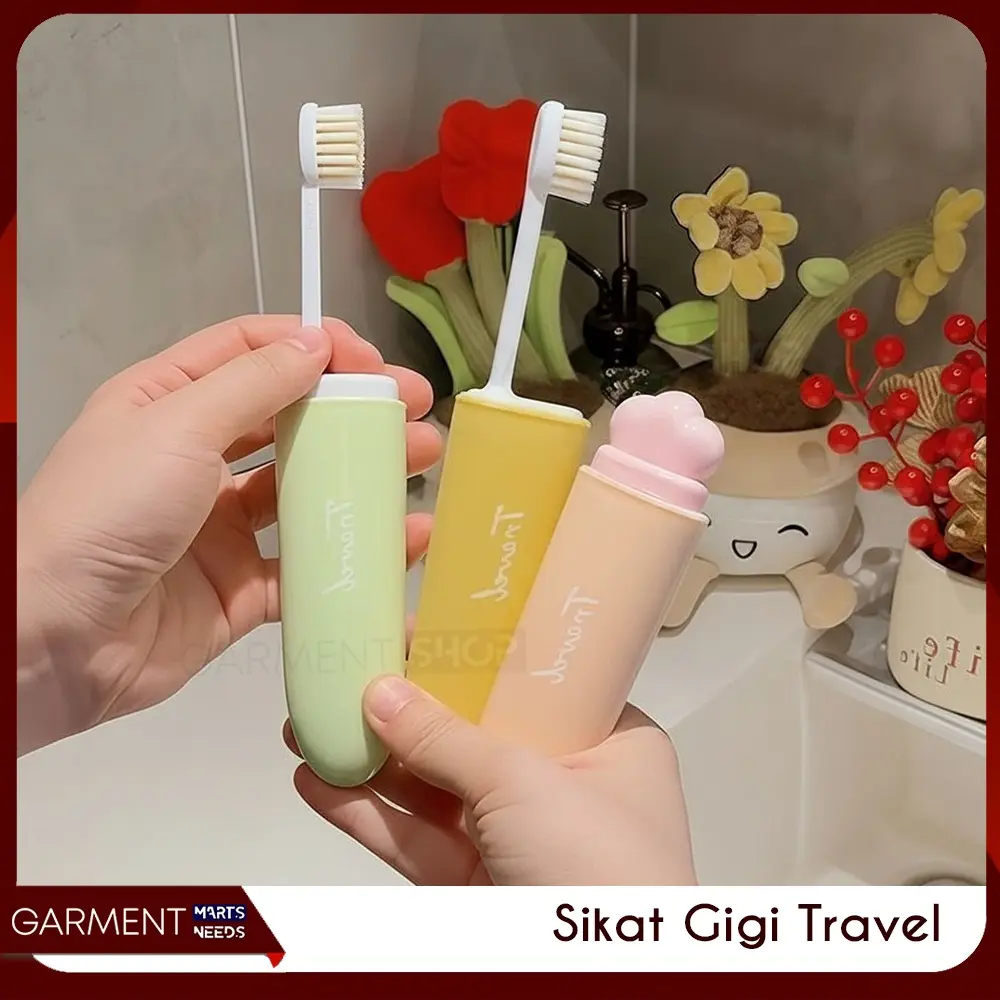 Sikat Gigi MIni Travel Portable Lucu Aesthetic Bulu Halus Lembut Plus Kotak Penyimpanan Praktis Higienis