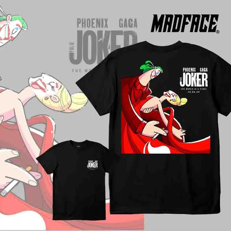 MADFACE CLOTHING-Joker 2024: Folie à Deux-Kaos Joker dengan Desain Garis, Bahan Katun,Tersedia COD 6