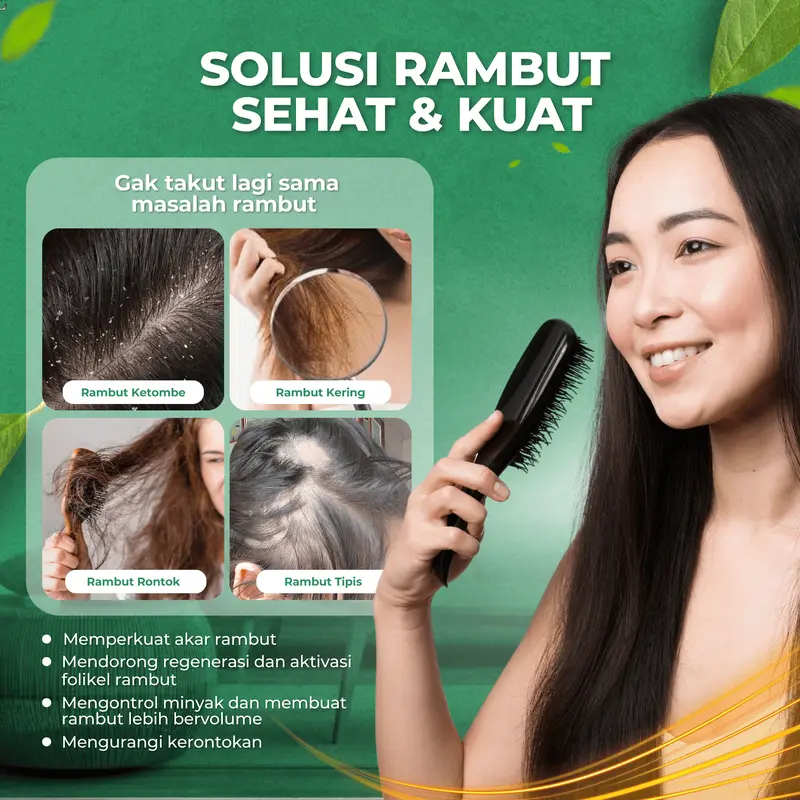 AHE Hair Fall Treatment Shampoo Hair Care Anti Hair Loss Oil Control Anti Dandruff Shampoo Anti Rontok Shampoo Anti Ketombe with Keratine and Zinc 300ML 4