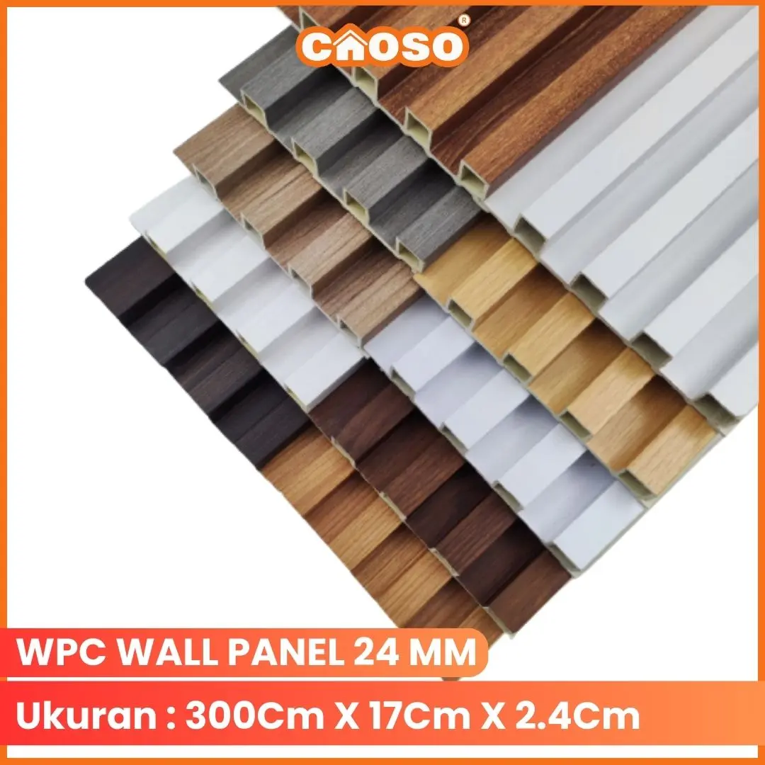 WPC Wall Panel 3 Meter Dekorasi Dinding Kayu | Wall Panel Wood panel 3M 3D 300cm X 17cm CAOSO.ID