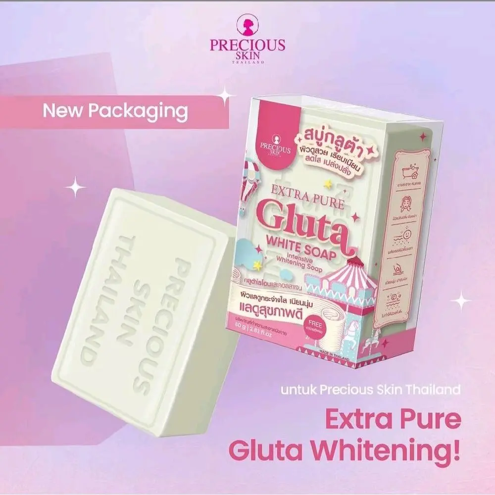 pure glutathione soap Precious Skin Extra Pure Gluta White Soap 80g - Glutathione with Free mesh  net