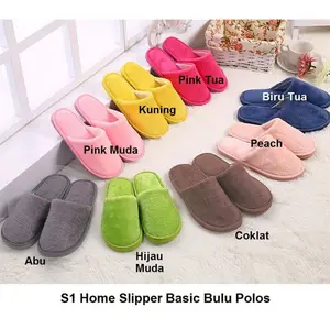 Sandal Bulu Sendal Hotel Home Indoor Slipper Rumah Anti Licin