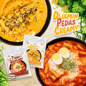 [BUNDLING 2] MIX 2 VARIAN TTEOKY CHESSY + TTEOKY GOCHUJANG topokki instant halal zonanyam