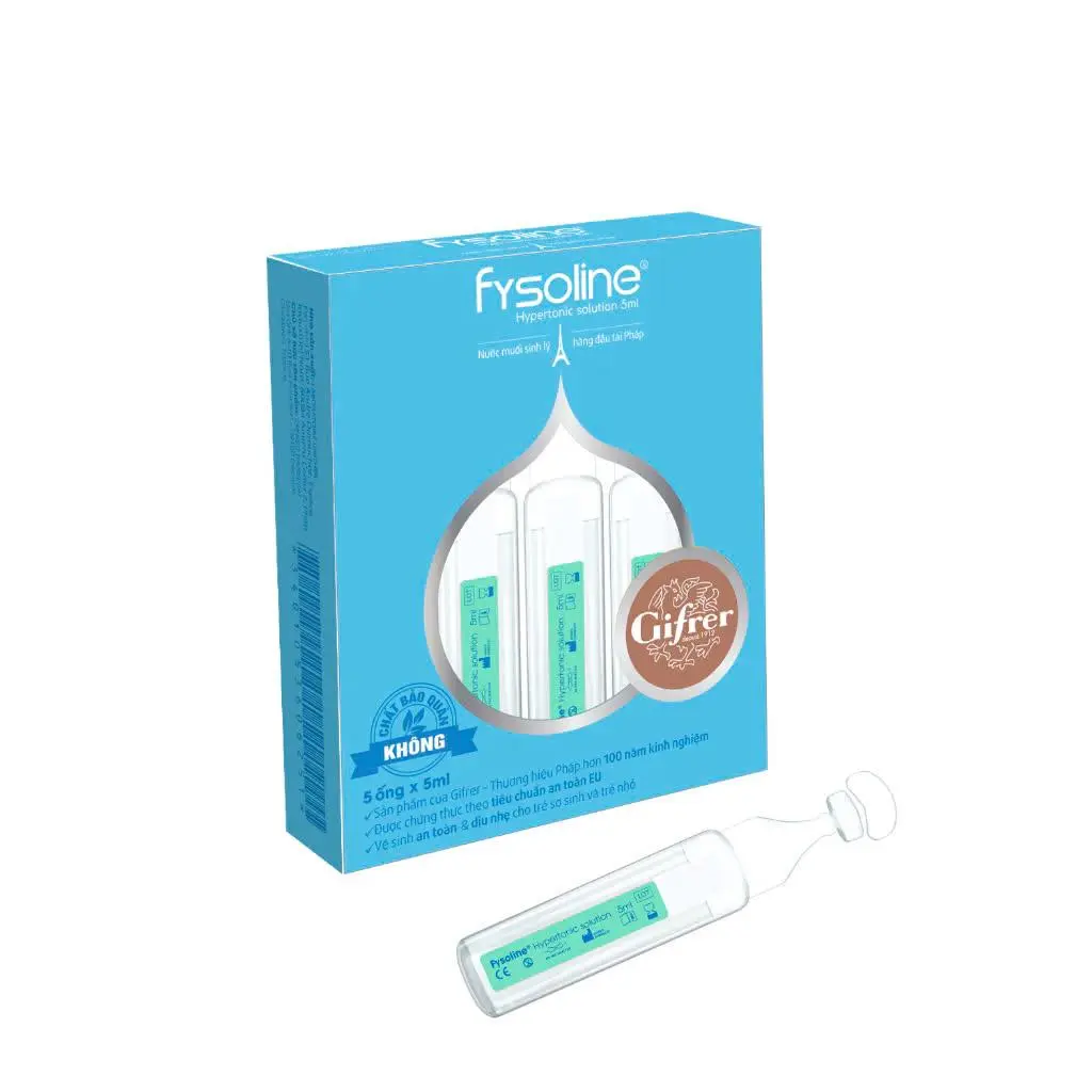 [Quà tặng] Nước Muối Fysoline Hypertonic Solution 5 Ống x 5ml
