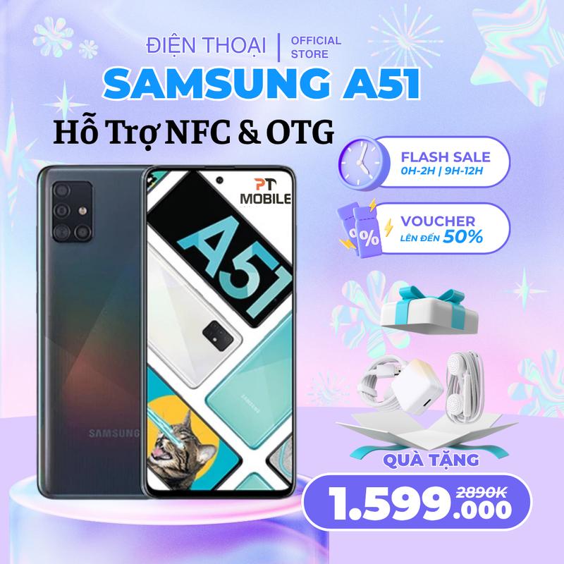    2nd hand   Điện Thoại SAMSUNG A51 - Hỗ Trợ NFC  Không Vân Tay,Sở Hữu Exynos 9611 Pin 4000mAh,Màn Hình 6.5 Inch Siêu Sắc Nét Camera 48MP Giá Rẻ Chất Lượng Cao - Bảo Hành 12 Tháng 