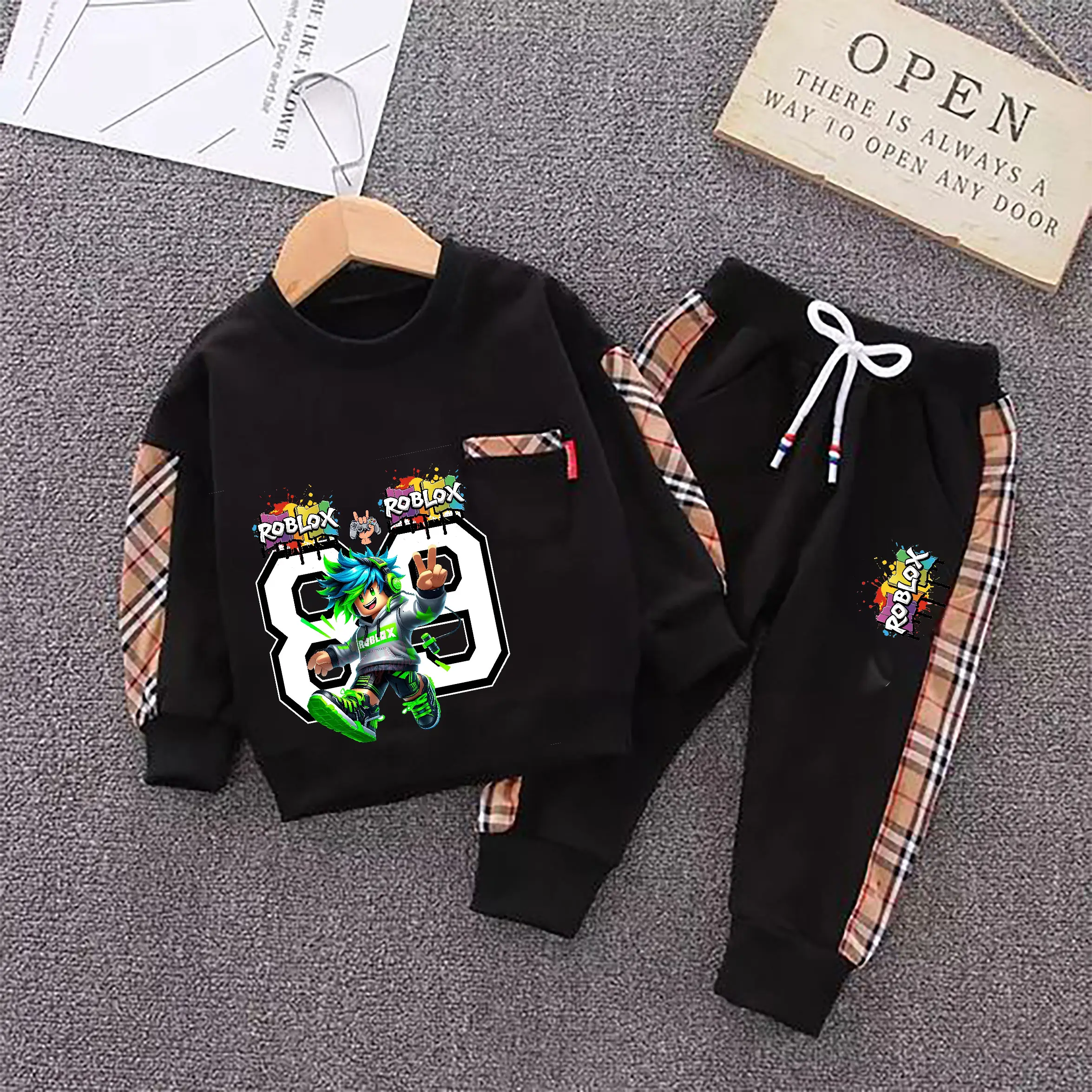 Setelan Joger Anak Viral Roblox Bahan Baby Terry Grade A Sablon DTF Premium Ukuran L XL XXL Cocok untuk Anak-anak Garansi Jika Bahan Rusak Semua Warna Ready Stok