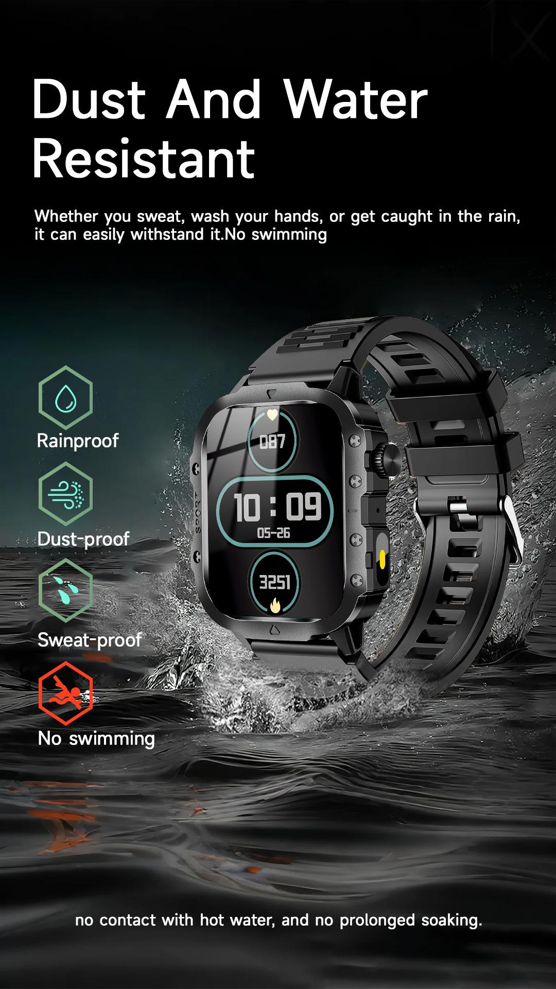 【24H ship】 SKMEI H12 Smart Watch Baru | Bingkai Zinc Alloy | Kecepatan Lari | Layar IPS 2.01 Inci | Panggilan Bluetooth | Wallpaper Kustom | Pengawasan Kesehatan Jam Tangan Pintar