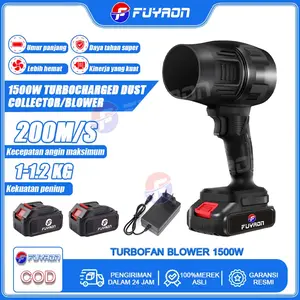 FUYAON【COD】Brushless Blower Turbofan Wireless Baterai Pengering Rambut Booster Berkuat 588V/388V Perangkat Turbin Debu Portabel
