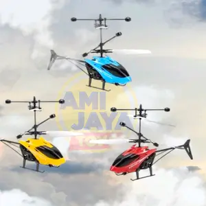 Helikopter Sensor Tangan dengan Remote Control dan Baterai Gratis - Toys Mainan