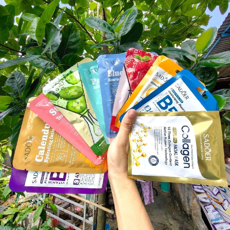 Combo 100 Mask dưỡng da tinh chất serum HA Glutathion Vitamin C Giúp Cấp Ẩm & Làm Đều màu da