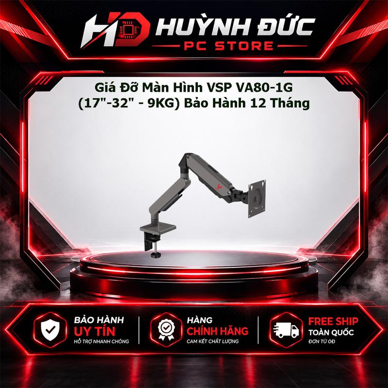 Giá Đỡ Màn Hình VSP VA80-1G 17-32 Inch Tải Trọng 9kg Gas Spring VESA 75x75 100x100