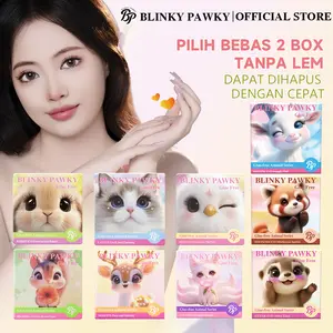 【Pilih Bebas 2 Box Tanpa Lem】BLINKY PAWKY  Bulu Mata Palsu Bebas Lem (Model C+), Dapat Digunakan Kembali, Efek Panjang Bulu Mata, Multi-Gaya (Elegan, Alami, Manis, Seksi), Panjang 8~14 mm