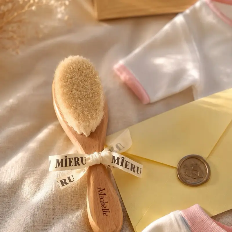 Mieru Kids - Bamboo Hair Brush Sisir Bambu Bayi Import Sikat