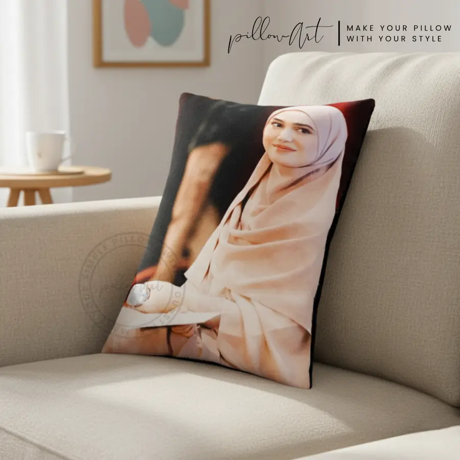 PillowArt Bantal Custom Foto Fullprint Ukuran 40 x 60 cm - Hadiah Unik Aesthetic ART026