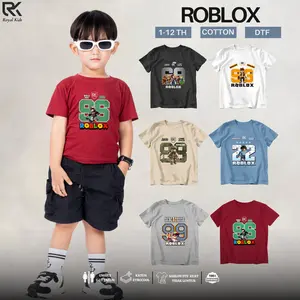 Roblox Kaos Full DTF High Quality PREMIUM Putih Anak Laki-laki Usia 1-12 Tahun Motif Baseball Bahan Cotton Eyrocool Sablon DTF Tajam & Awet