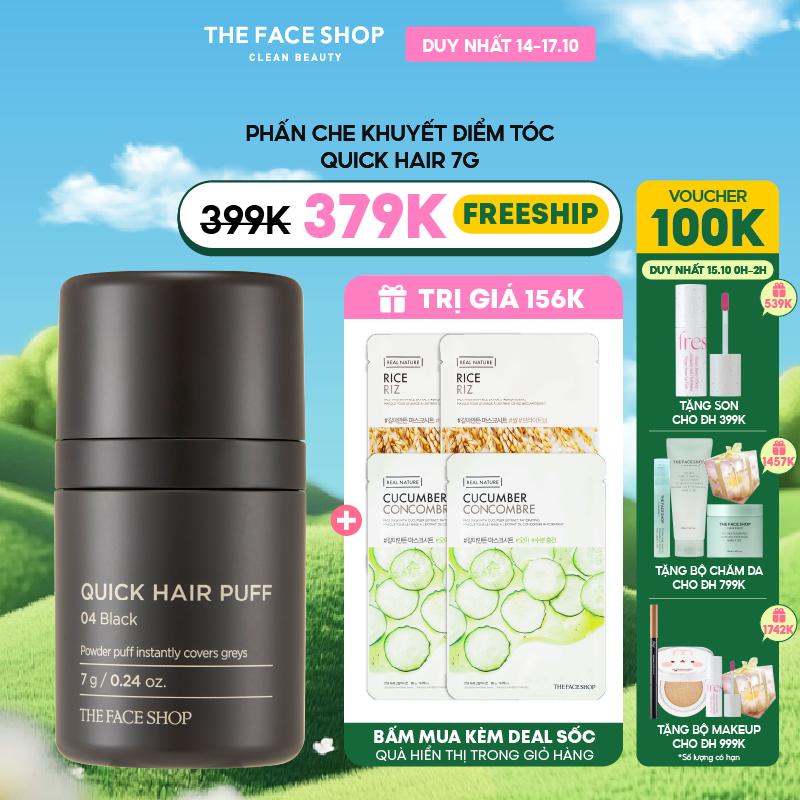 Phấn Che Khuyết Điểm Tóc Thưa, Tóc Mỏng THE FACE SHOP Quick Hair Puff 7g Cosmetic Nữ