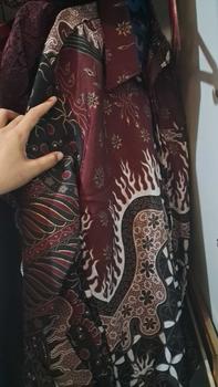 Product Review of Aywears - Set couple pasangan BURGUNDY kebaya brukat kurung malika dan rok songket dan kemeja battik pasanga.  Kondangan Wanita Pesta from h**a 1