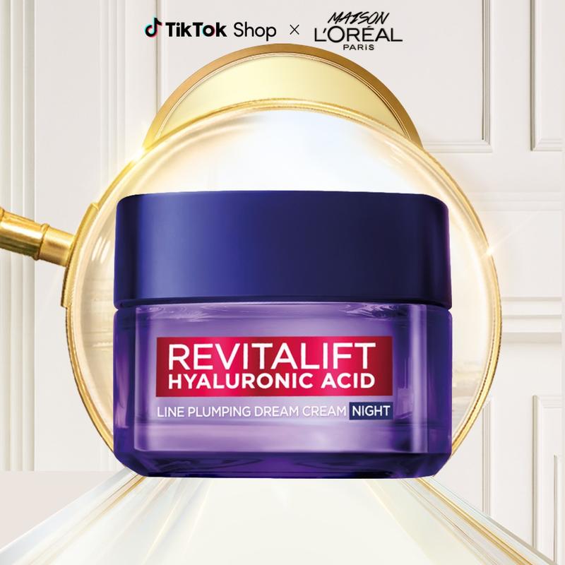  LOREAL x Hannah - VB_Kem dưỡng ban đêm mờ rãnh nhăn Revitalift Line Plumping Dream Cream Night L'Oréal Paris 50ml 