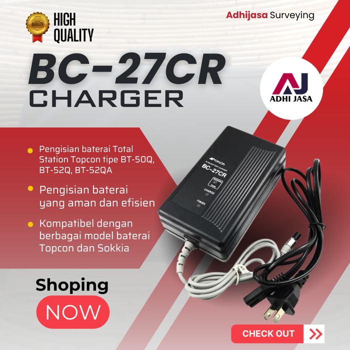 Gambar Charger Pengisi Daya Total Station Topcon Sokkia BC27CR – Baterai BT-50Q BT-52Q BT G1S dari CV ADHI JASA Kab. Bandung Tokopedia