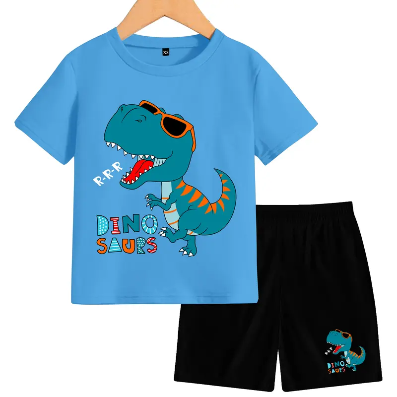 Setelan dino Anak-Anak Lengan Pendek Terbaru Fashion 2