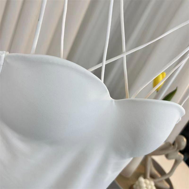 061558   Ice Silk Latex Fixed Cup with Chest Pad Solid Color Outer Wear Suspender Vest 7