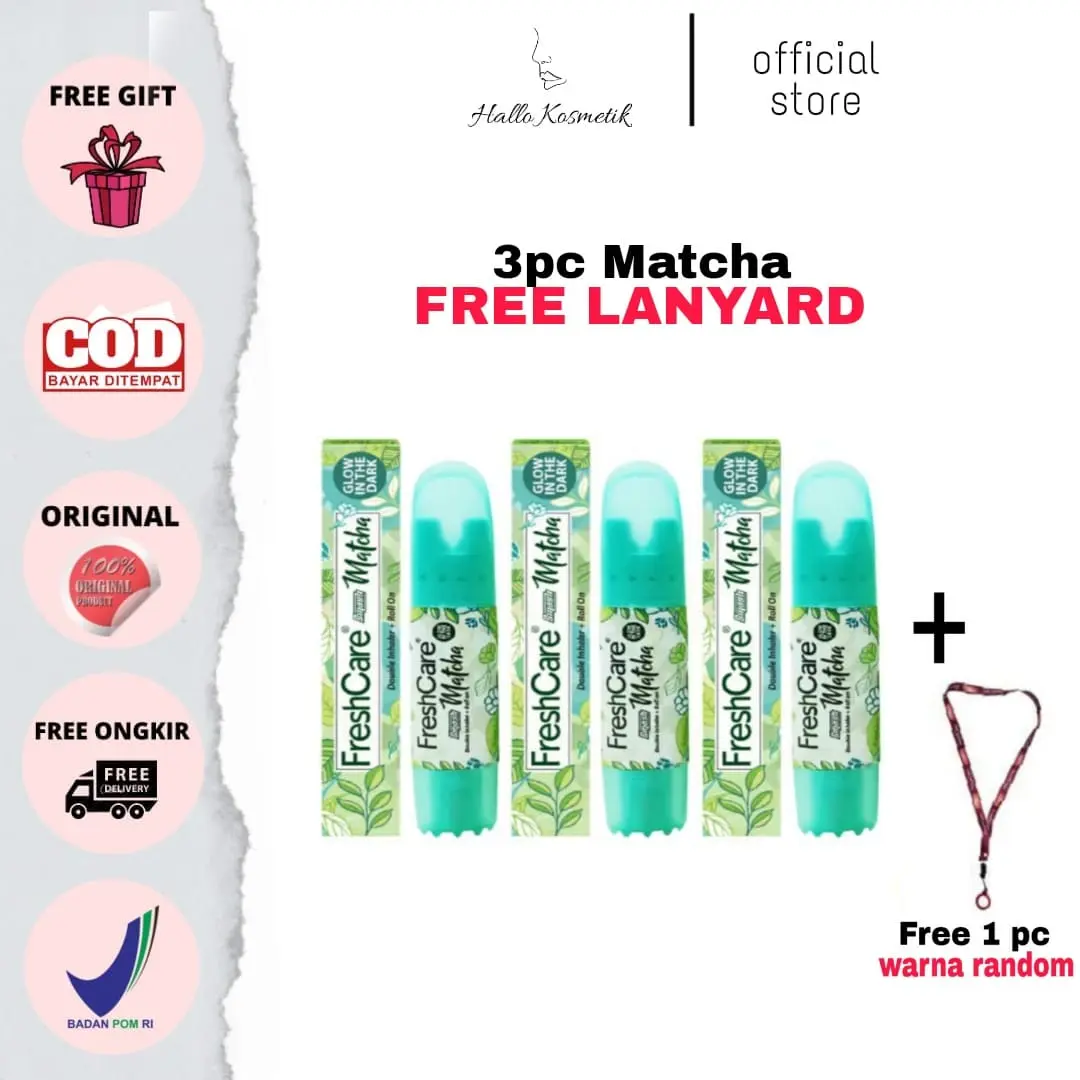 PAKET BUNDLING 3  FreshCare Smash + Matcha FRESH CARE free lanyard