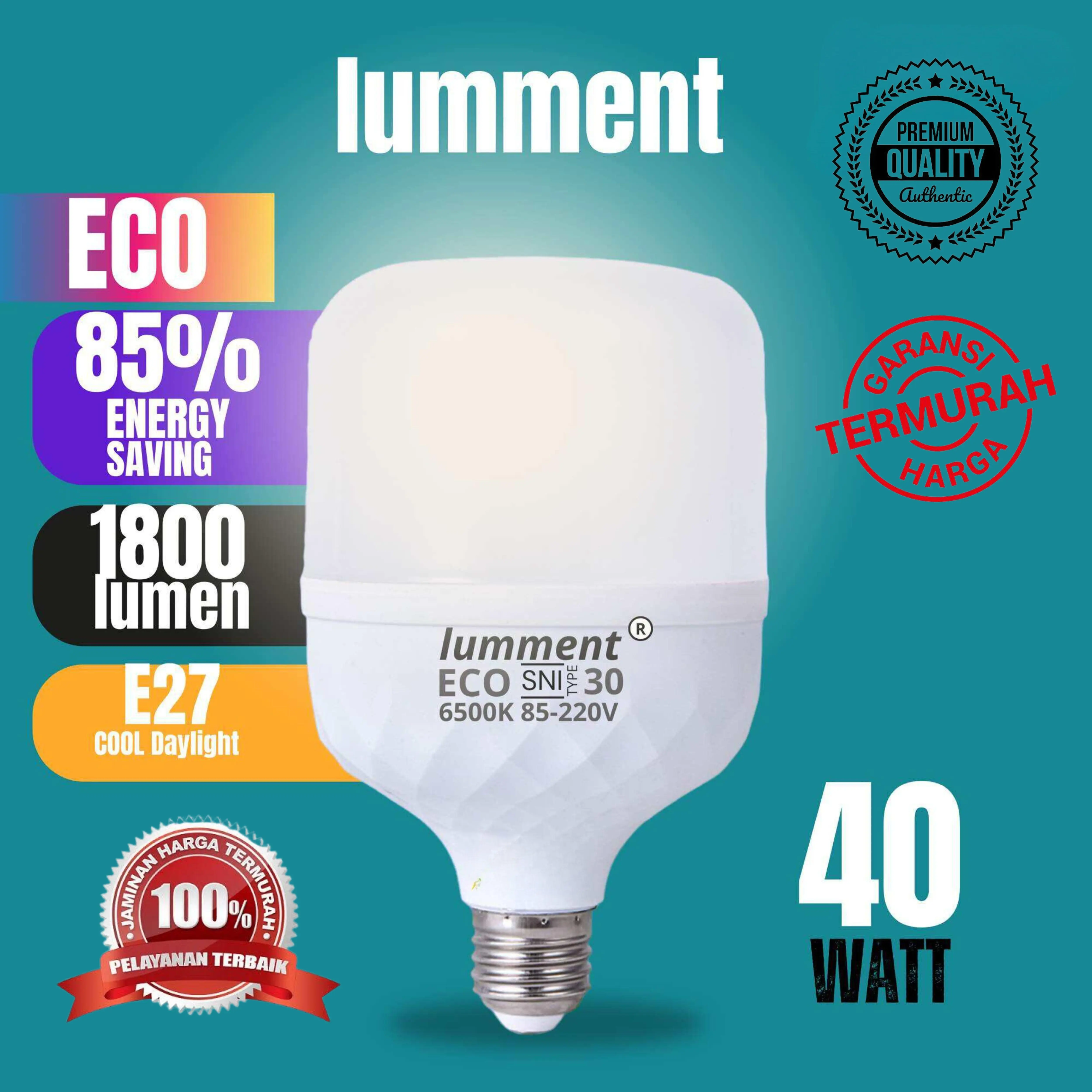 ( PAKET 3PCS ) 40W LAMPU LED BULB / LAMPU BOHLAM /LAMPU MURAH BERKUALITAS /CAHAYA PUTIH / STAR COLLECTION 1