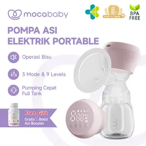 Mocababy Pompa ASI elektrik portabel, ekstraksi ASI alami bionik, tanpa rasa sakit dan mencegah penyumbatan payudara Pump Ibu Bayi