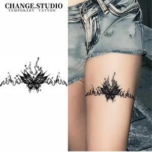 Hình Xăm Tạm Thời, Thiết Kế Hình Bướm Và Ngọn Lửa, Kéo Dài Trong 15 Ngày, Không Thấm Nước, Không Lo Bị Ma Sát, Đi Kèm Với Miếng Dán Hình Xăm