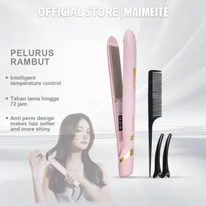 MAIMEITE Catokan Rambut 2in1 Pelurus & Pengeriting Keramik Cepat Panas Otomatis Multifungsi Portable untuk Styling Harian & Travel