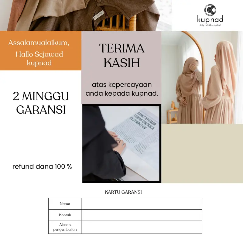 KUPNAD | Gamis Wanita Daily Muslimah Syar’i Busui Friendly Adem, Modern & Nyaman | Medina Dress 7