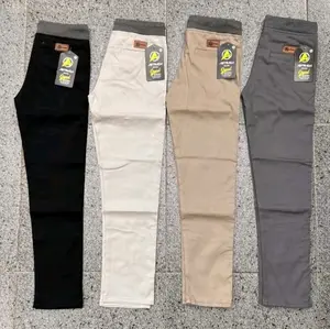 Celana Chinos kain panjang pinggang ban karet pakai tali serut bahan: katun melar warna: 1. Hitam, 2. Abu-abu, 3. Cokelat, 4. Cream. Ukuran 24-44 Pria/wanita dewasa.