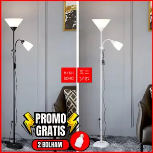 Lampu Meja Stand Lampu Lantai Berdiri Double Lamp Standing Lamp