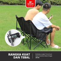 Gambar SPEEDS Kursi Lipat 2 Orang Double Moon Chair Tahan Aus Kursi Dobel Lebar Bersantai Keluarga Camping Outdoor 031-62 - 20 HITAM dari Speedshome Kota Surabaya 5 Tokopedia