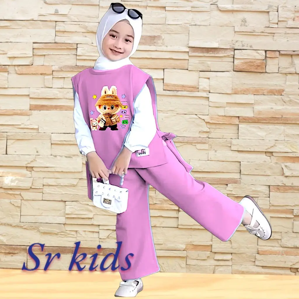 baju lebaran remaja perempuan korean style usia 3-12 tahun