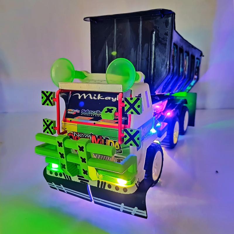 Product Introduction of Miniatur Truk Pasir Handmade dengan Lampu Rainbow RGB 3 Mode - Hadiah Unik dan Menarik untuk Anak-Anak training warna warni mainan membangun 2