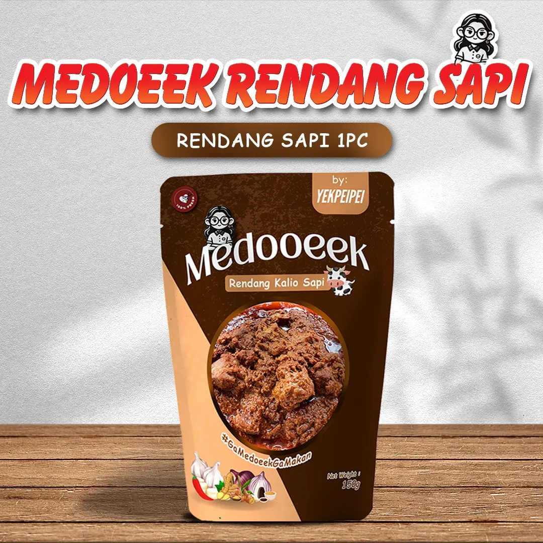 Medoeek Rendang Kalio Sapi 200gr Fresh Food Makanan Instan Daging Frozen