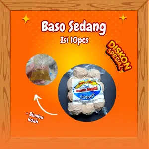 Sinarbahari Baso sedang isi 10 butir + Bumbu kuah
