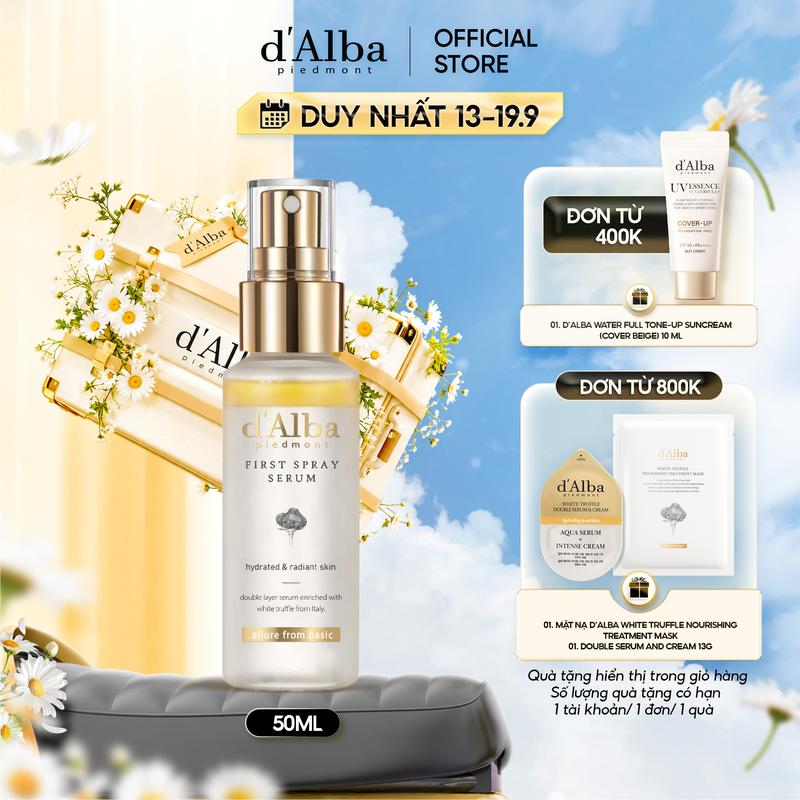 Serum Dạng Xịt Khoáng Căng Bóng d'Alba White Truffle First Spray Serum 50ml Ski