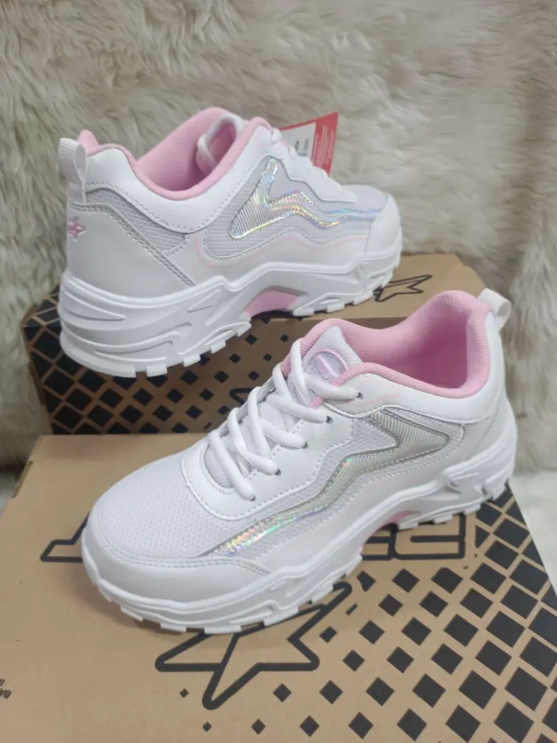 SEPATU PROATT LDN510TALI,SEPATU GAYA SEPATU CASUAL CEWEK DEWASA, SEPATU  OLAHRAGA DAN JOGING, putih,pink 33