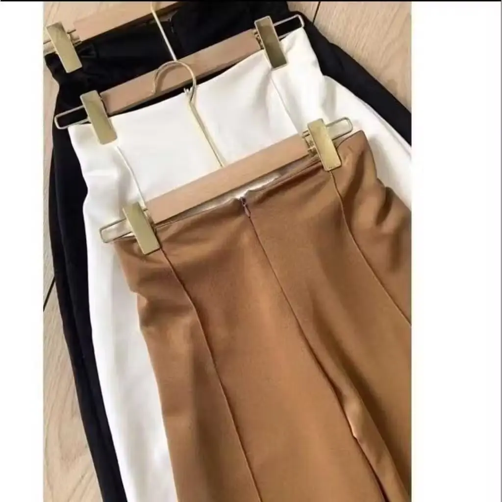 Celana Kulot Scuba Highwaist Premium Tebal Kekinian / Clana Culotte Basic Korea Pinggang Karet