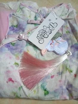 Product Review of Dress Anak Perempuan Import Model Cheongsam Bunga Rabbit Brokat Tutu Kerah Tinggi Fashionable from a**y 0