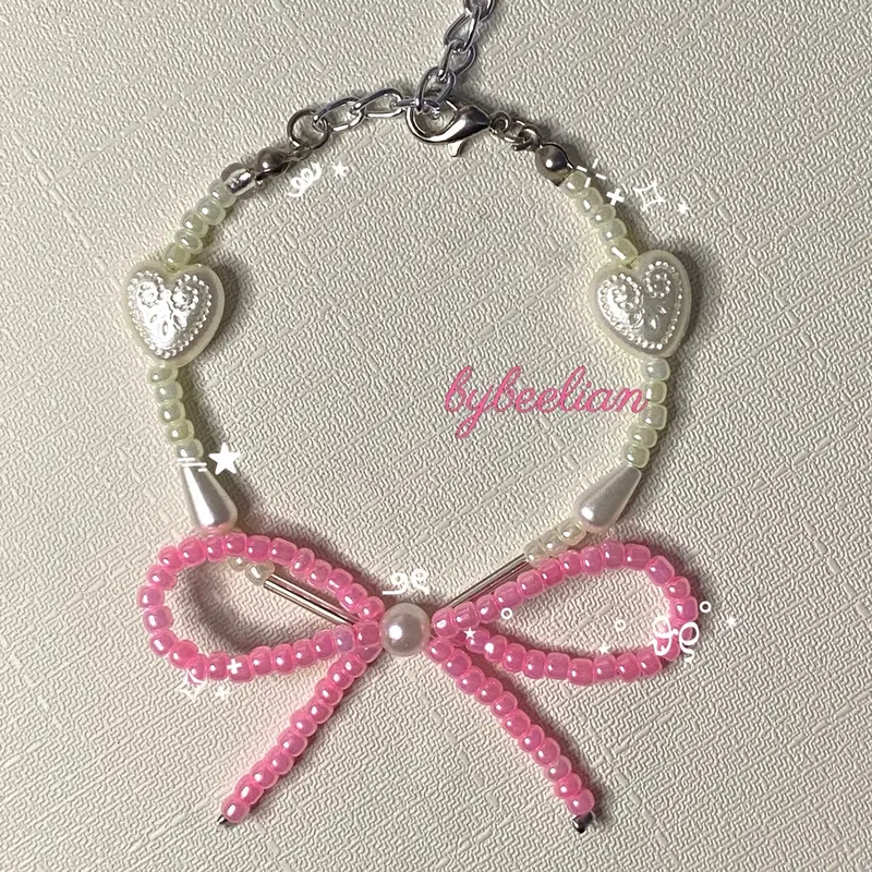 RIBBON SERIES | Pink dan Red | Beads Bracelets | gelang manik lucuuuu 0