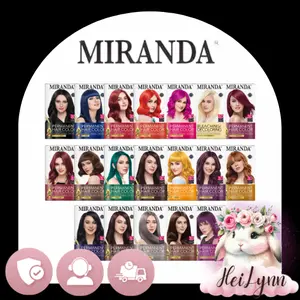 Miranda Hair Color | Pewarna Rambut - 30ml Black Blue Brown Red Purple Smokey Ash | Lengkap semua warna