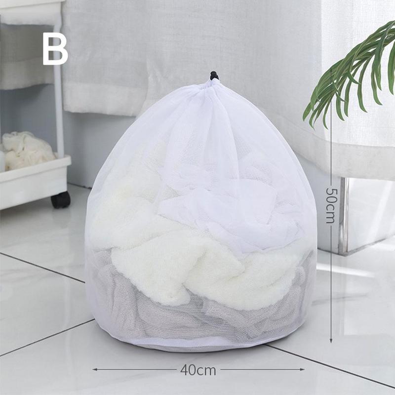 Product Introduction of Túi lưới giặt quần áo, bền, lưới mịn, có dây rút có thể khóa, E4K7 23
