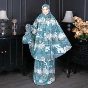 Mukena Traveling Mini Pouch 2 in 1 Katun Micro Impor Lasercut Premium