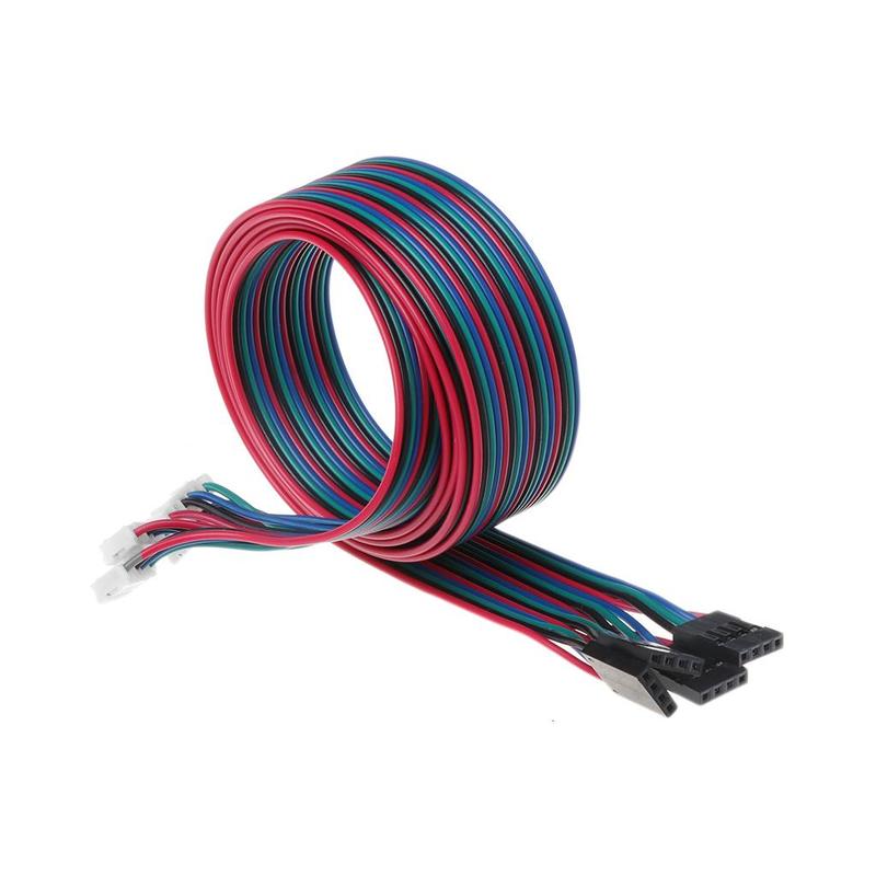 Bộ 4 cáp động cơ bước 100 cm, 4 chân, đầu kết nối XH2.54, dùng cho máy in 3D và…
