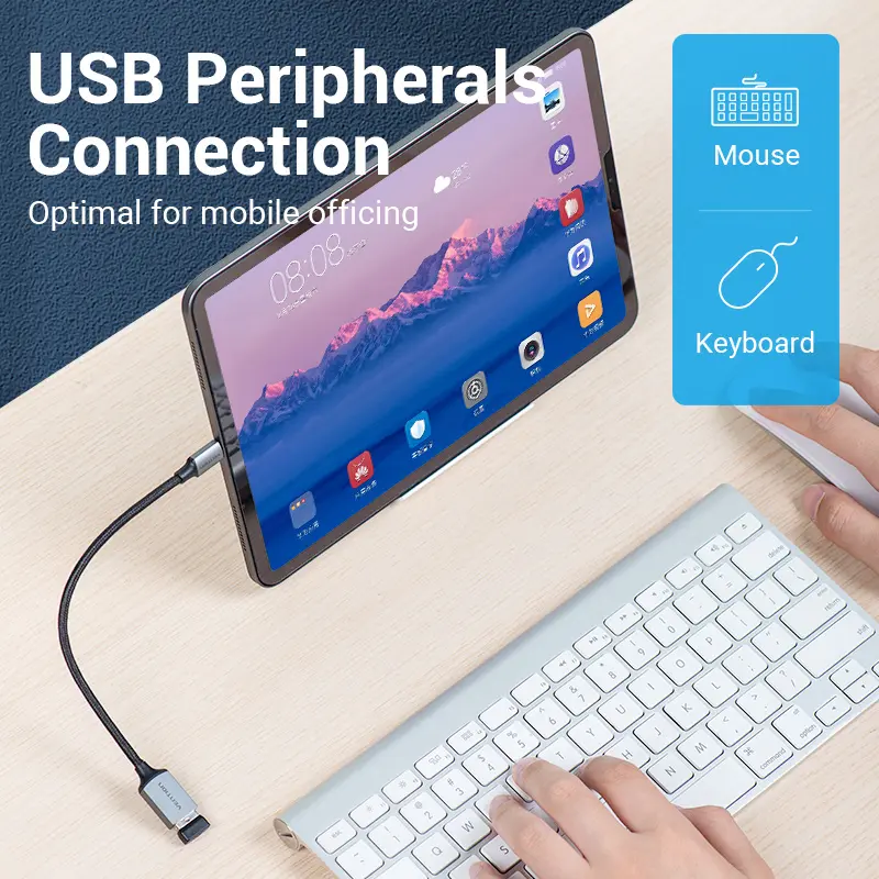 Vention Kabel OTG Micro Usb Micro B Type C Mini Usb 5 Pin (Ada Varian Material dan Versi USB nya) 2